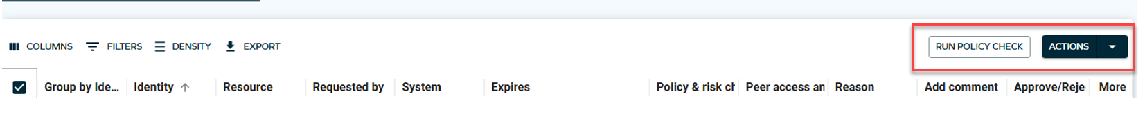 Approvals action buttons after the redesign